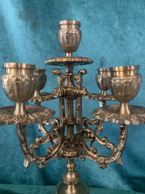 MARAVILLOSOS CANDELABROS DE FABRICACIÓN ESPAÑOLA EN BRONCE S.XIX ESTILO BARROCO - Imagen 5