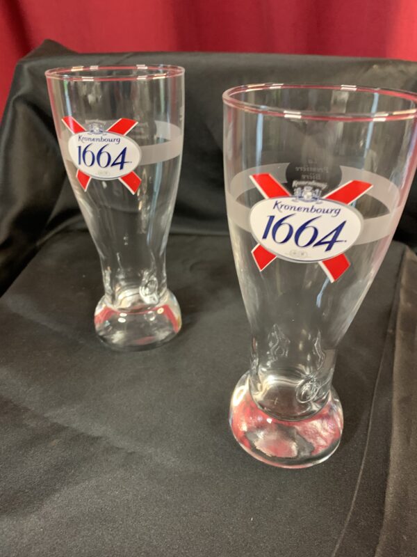 COPAS; LOTE DE 6 VASOS DE CERVEZA KRONENBURG 1664 - Imagen 2