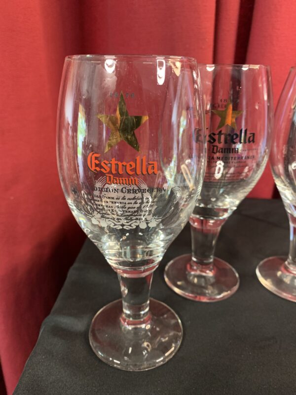 COPA CALIZ DE CERVEZA ESTRELLA DAMM - 33 CL AÑOS 90 - Imagen 3