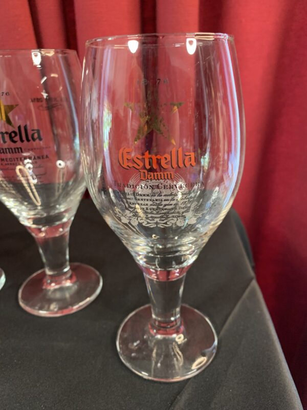 COPA CALIZ DE CERVEZA ESTRELLA DAMM - 33 CL AÑOS 90 - Imagen 5