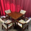 MESAS; GRAN CONJUNTO MESA Y 4 SILLAS AÑOS 70 - Imagen 6