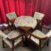 MESAS; GRAN CONJUNTO MESA Y 4 SILLAS AÑOS 70 - Imagen 8