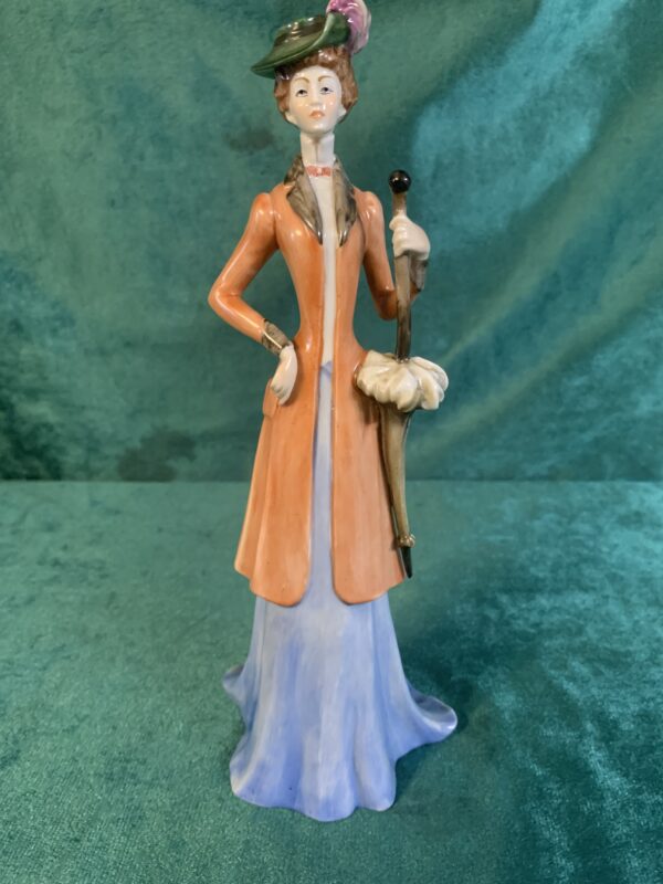 FIGURA; MUJER DE PASEO DE PORCELANAS GALOS PIEZA DESCATALOGADA - Imagen 6