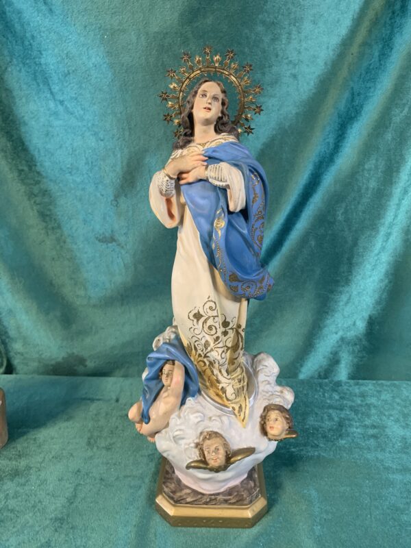 FIGURA; ASUNCIÓN DE LA VIRGEN ARTESANÍA EL ARTE CRISTIANO (OLOT) - Imagen 3