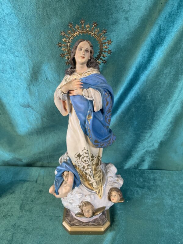 FIGURA; ASUNCIÓN DE LA VIRGEN ARTESANÍA EL ARTE CRISTIANO (OLOT) - Imagen 8