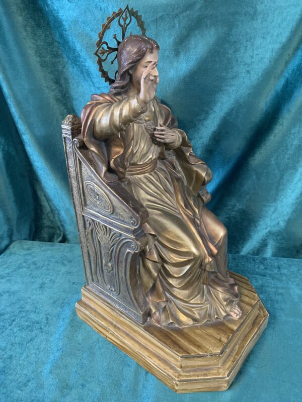 FIGURA;  CRISTO REY ENTRONIZADO S.XVIII - Imagen 3