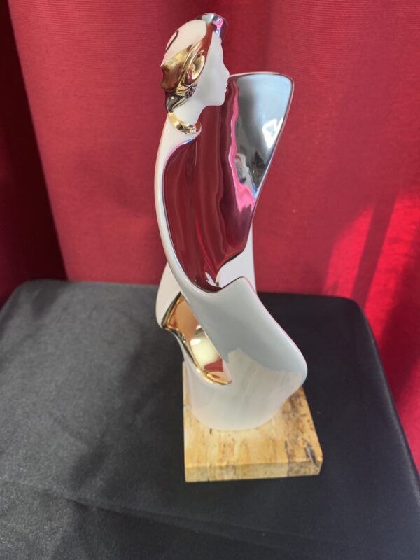 FIGURA; «EL PEREGRINO» DE CERÁMICA GALOS ESTILO ART DECO. - Imagen 8