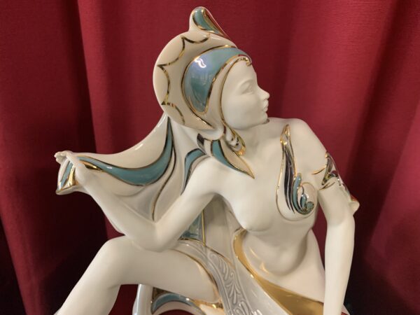 FIGURA; «MUJER SENTADA» DE CERÁMICA GALOS GRAN TAMAÑO. - Imagen 3