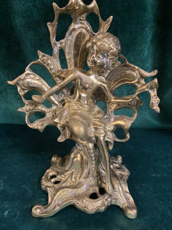 ANTIGUOS CANDELABROS FRANCESES EN BRONCE 5 VELAS - Imagen 5