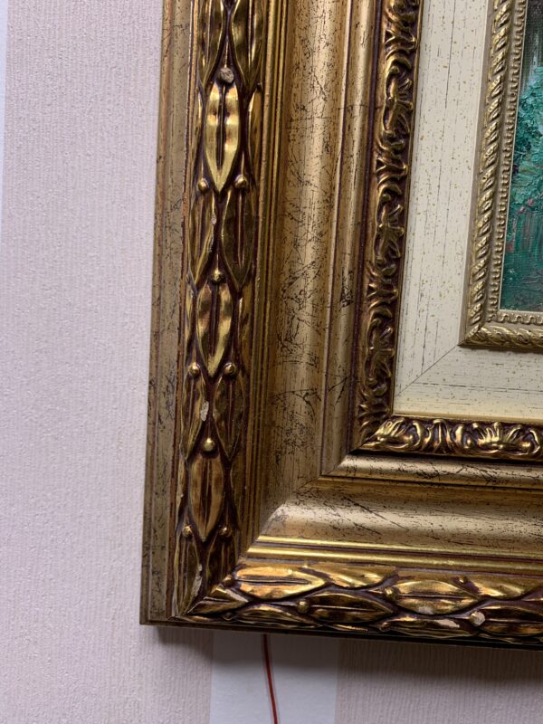 CUADRO, OLEO SOBRE LIENZO CON UN PAISAJE NATURAL FIRMADO ARTISTA DESCONOCIDO - Imagen 7