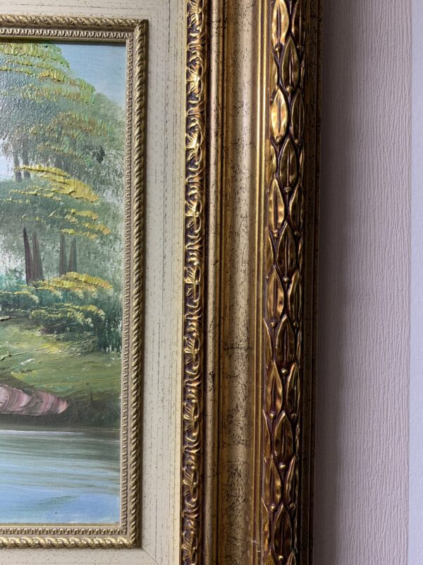 CUADRO, OLEO SOBRE LIENZO CON UN PAISAJE NATURAL FIRMADO ARTISTA DESCONOCIDO - Imagen 9