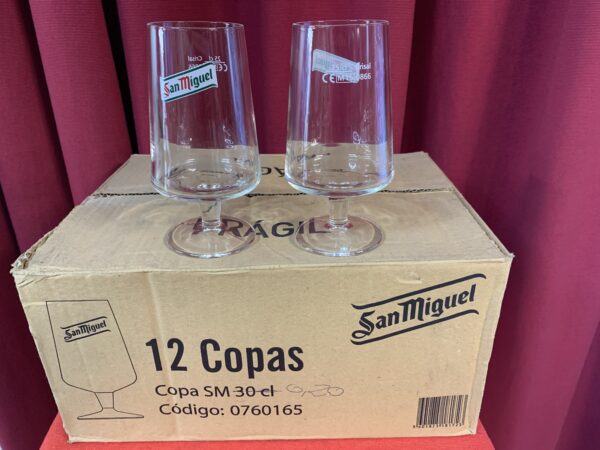 COPAS; LOTE DE 4 COPAS CERVEZA SAN MIGUEL 25 CL AÑOS 90 - Imagen 9