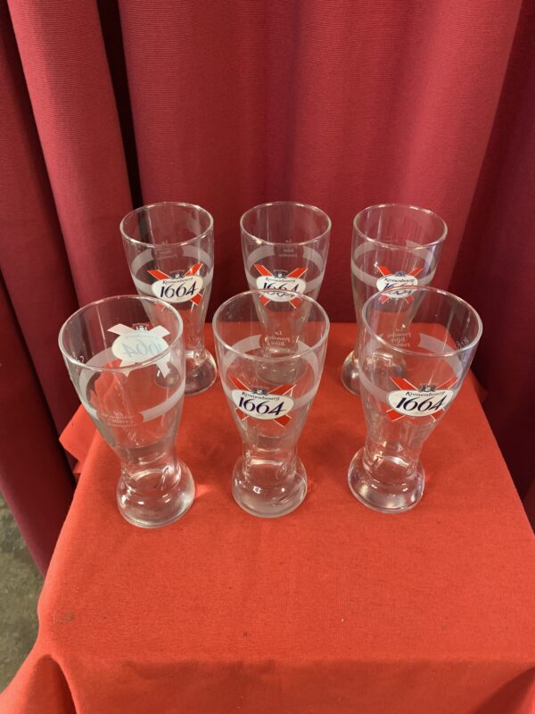 COPAS; LOTE DE 6 VASOS DE CERVEZA KRONENBURG 1664 - Imagen 6
