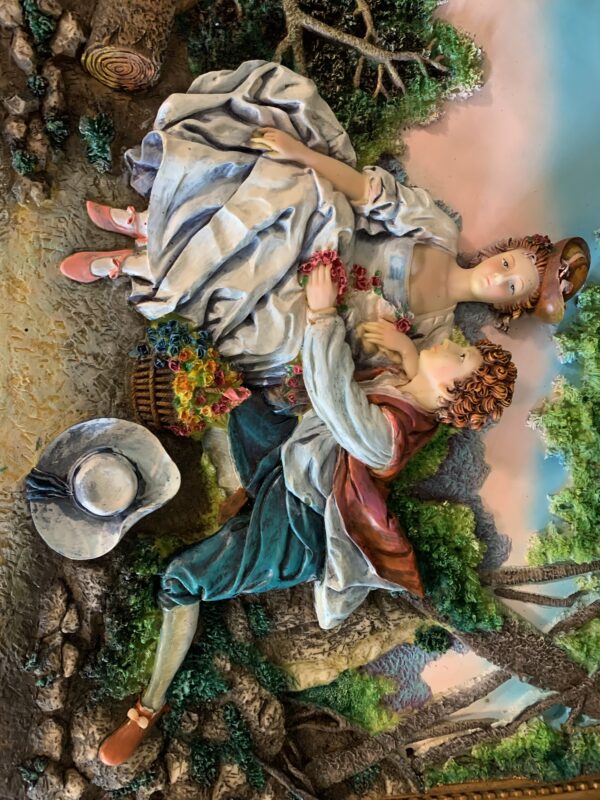 CUADRO SOBRE RELIEVE DE ESTILO ROCOCO EN PASTA - Imagen 3