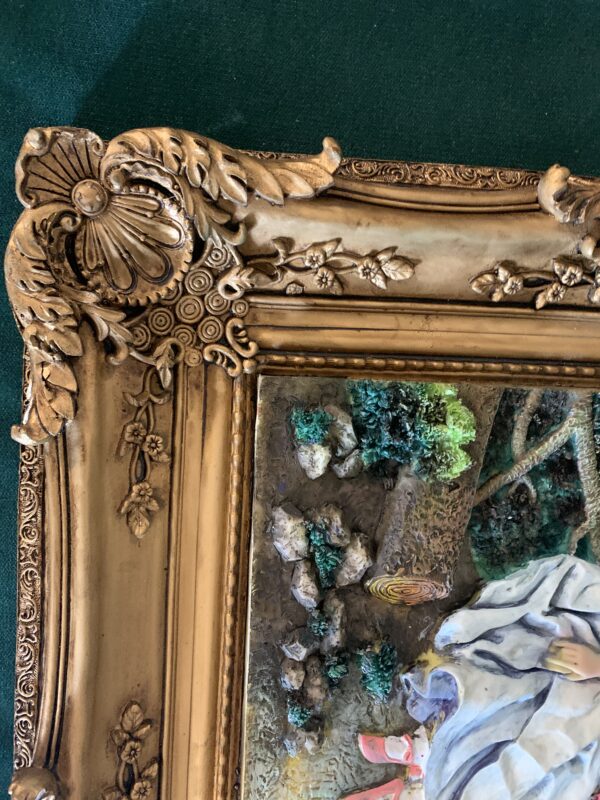 CUADRO SOBRE RELIEVE DE ESTILO ROCOCO EN PASTA - Imagen 5