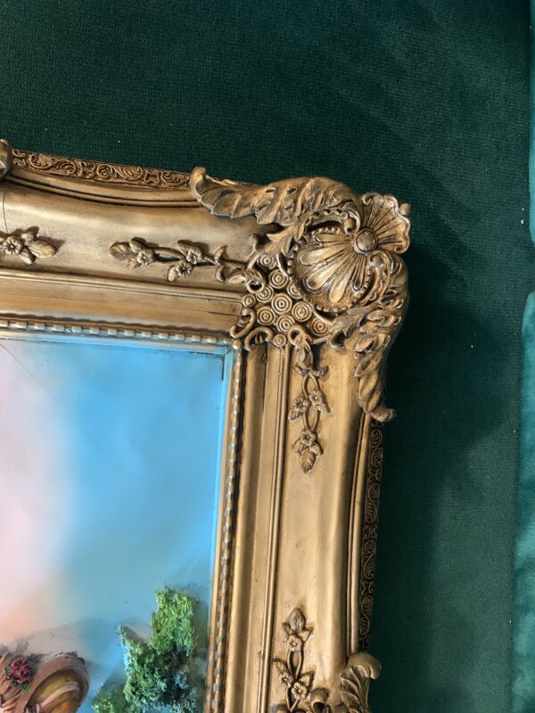 CUADRO SOBRE RELIEVE DE ESTILO ROCOCO EN PASTA - Imagen 6