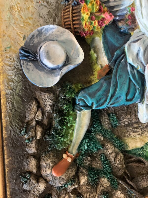 CUADRO SOBRE RELIEVE DE ESTILO ROCOCO EN PASTA - Imagen 8