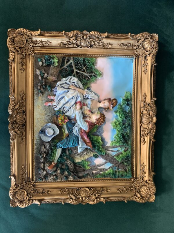 CUADRO SOBRE RELIEVE DE ESTILO ROCOCO EN PASTA