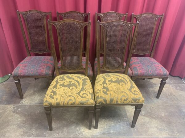 SILLAS; CONJUNTO DE 6 SILLAS AÑOS 50