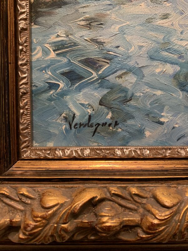 CUADRO, OLEO SOBRE LIENZO IMPRESIONISTA DEL ARTISTA JOSEP VERDAGUER I COMA - Imagen 4