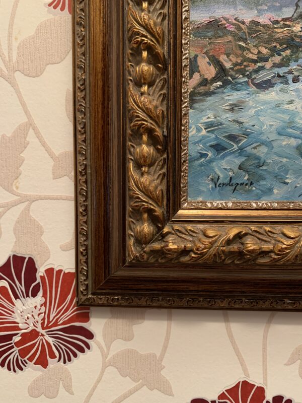 CUADRO, OLEO SOBRE LIENZO IMPRESIONISTA DEL ARTISTA JOSEP VERDAGUER I COMA - Imagen 9