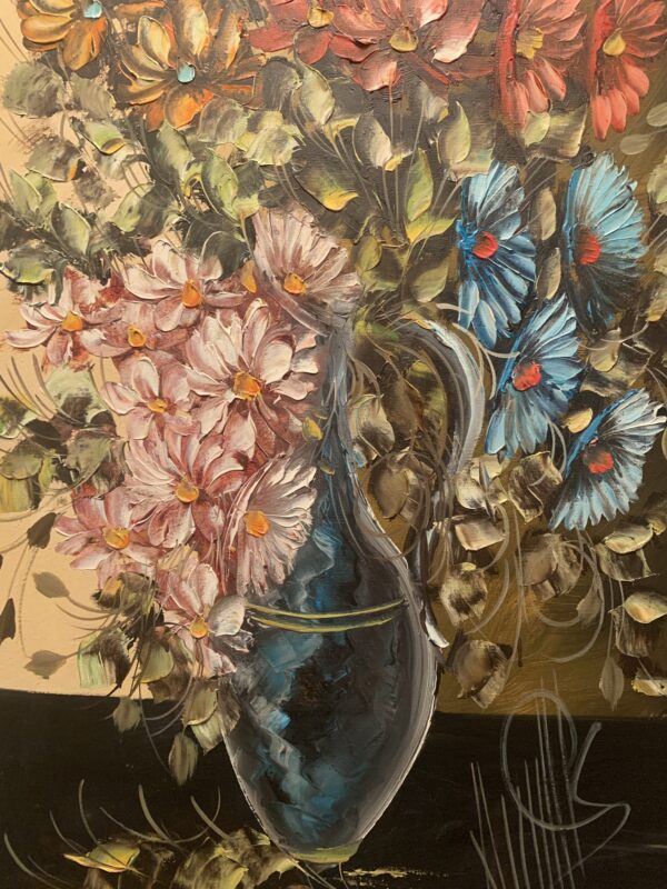 CUADRO, OLEO SOBRE LIENZO, NATURALEZA MUERTA DE ESTILO IMPRESIONISTA - Imagen 17