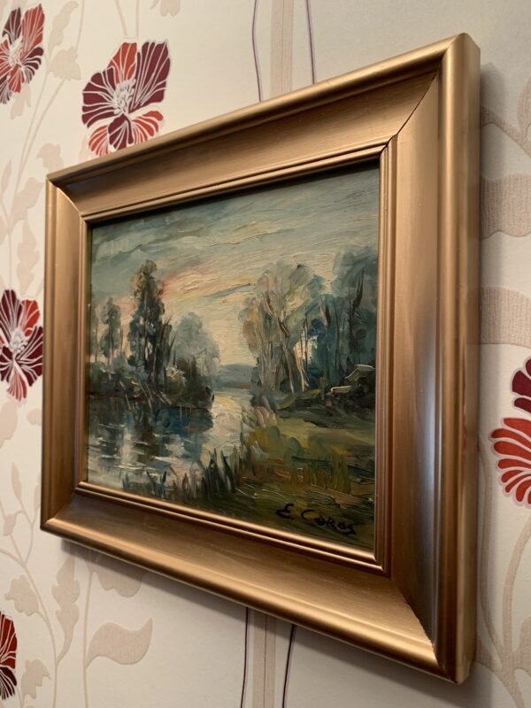 CUADRO AL OLEO SOBRE LIENZO DEL PINTOR E. COBOS DE ESTILO IMPRESIONISTA - Imagen 13