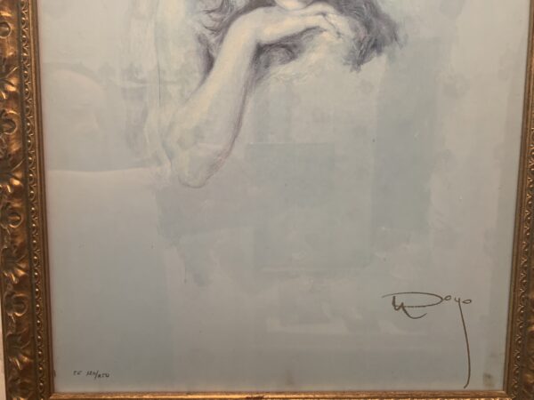 CUADRO; LITOGRAFIA DEL ARTISTA JOSE ROYO TITULADA ”PENSATIVA” - Imagen 32