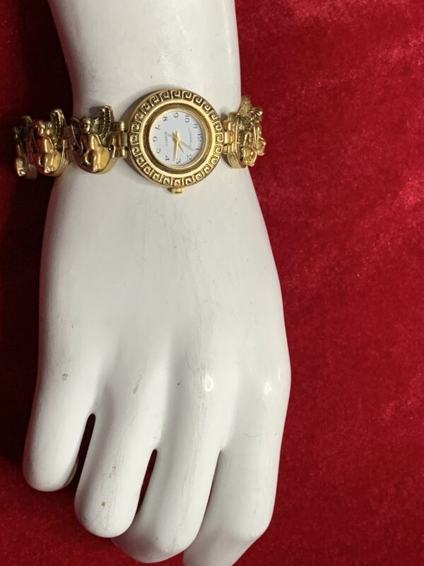 RELOJ;  «CASWATCH»  MUJER NUEVO DORADO DECORADO CON QUERUBINES - Imagen 6