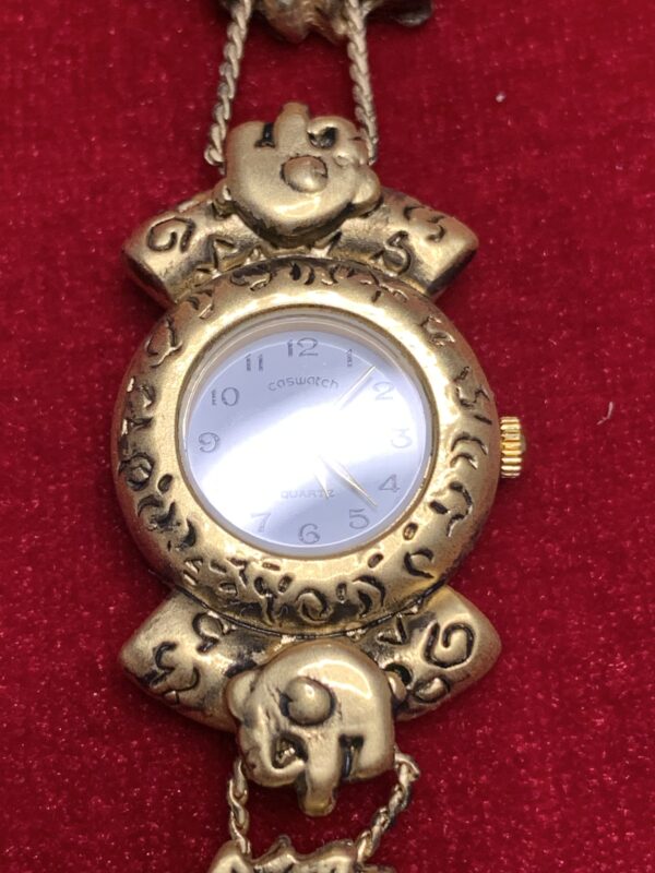 RELOJ;  «CASWATCH»  MUJER NUEVO DORADO DECORACIÓN SOL Y LUNA - Imagen 3