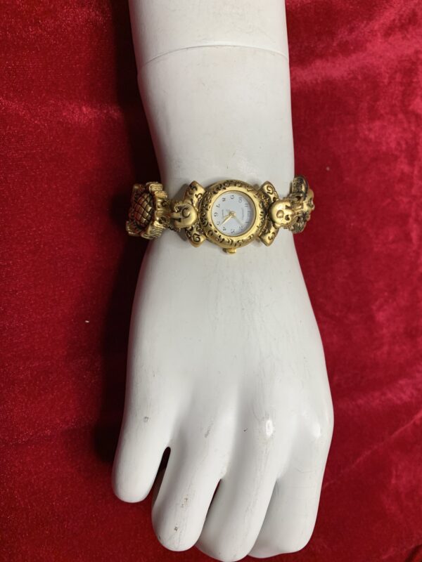 RELOJ;  «CASWATCH»  MUJER NUEVO DORADO DECORACIÓN SOL Y LUNA - Imagen 8