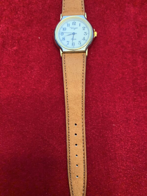 RELOJ; «VOGA» HOMBRE NUEVO CAJA EN ACERO Y PULSERA DE CUERO - Imagen 4