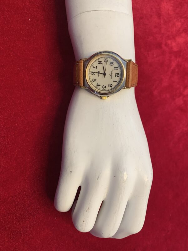 RELOJ; «VOGA» HOMBRE NUEVO CAJA EN ACERO Y PULSERA DE CUERO - Imagen 6