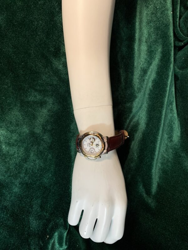 RELOJ; «VOGA» HOMBRE NUEVO CON DIAL GIRATORIO CHAPADO EN ORO - Imagen 14