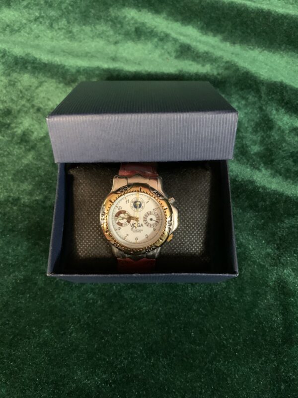 RELOJ; «VOGA» HOMBRE NUEVO CON DIAL GIRATORIO CHAPADO EN ORO - Imagen 16