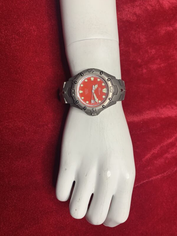 RELOJ; «THERMIDOR» HOMBRE TITANIO CON DOBLE CIERRE DE SEGURIDAD ROJO - Imagen 9