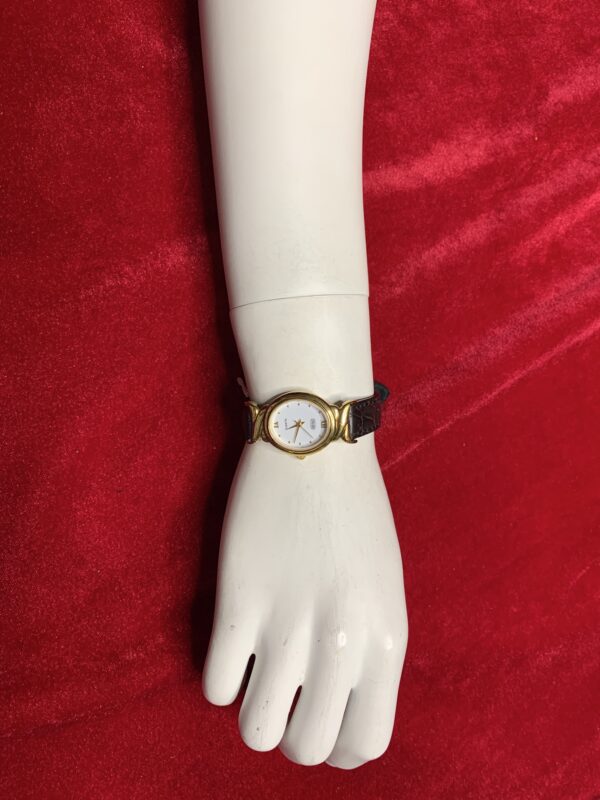 RELOJ; «TAHER-THERMIDOR» MUJER CHAPADO EN ORO Y  PULSERA DE CUERO - Imagen 17