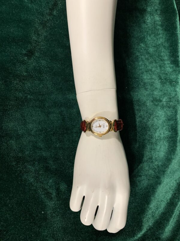 RELOJ; «TAHER-THERMIDOR» MUJER CHAPADO EN ORO Y  PULSERA DE CUERO - Imagen 26