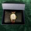 RELOJ; «TAHER-THERMIDOR» MUJER CHAPADO EN ORO Y  PULSERA DE CUERO - Imagen 27