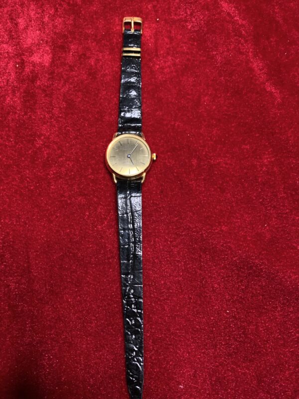 RELOJ; «THERMIDOR» MUJER CHAPADO EN DORADO Y  PULSERA DE CUERO - Imagen 2