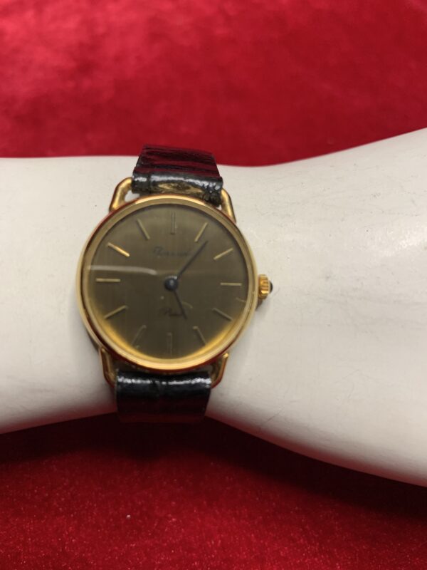 RELOJ; «THERMIDOR» MUJER CHAPADO EN DORADO Y  PULSERA DE CUERO
