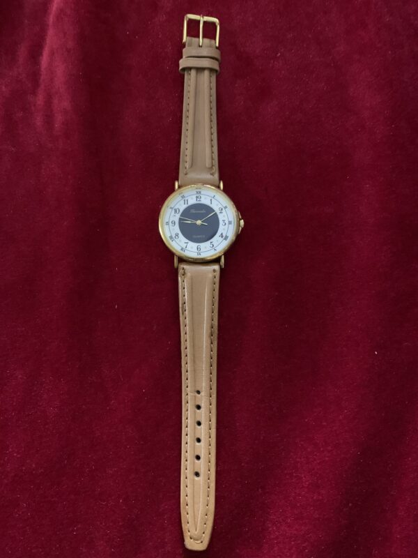 RELOJ; «THERMIDOR» UNISEX CAJA EN DORADO Y PULSERA DE CUERO - Imagen 2