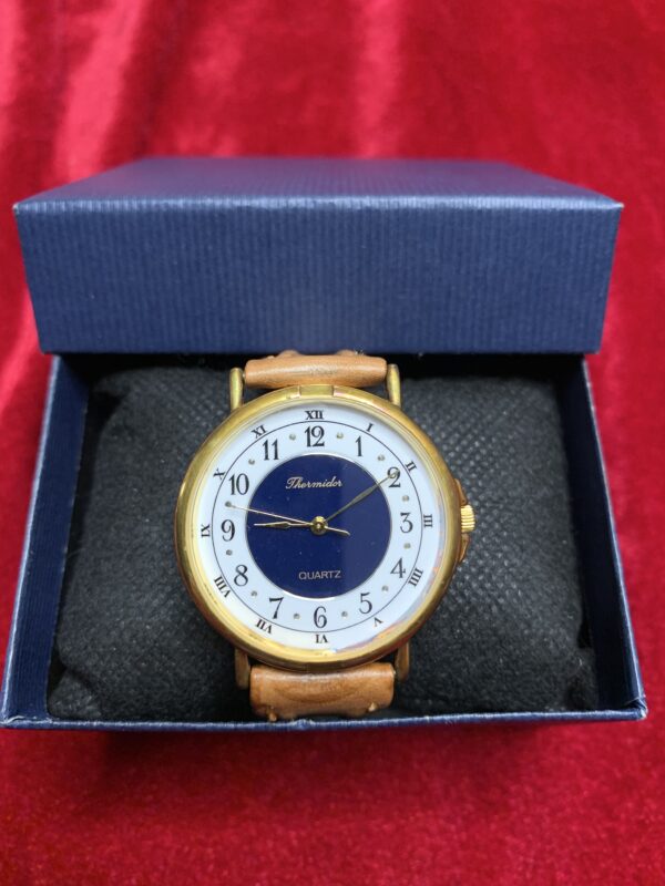 RELOJ; «THERMIDOR» UNISEX CAJA EN DORADO Y PULSERA DE CUERO - Imagen 9