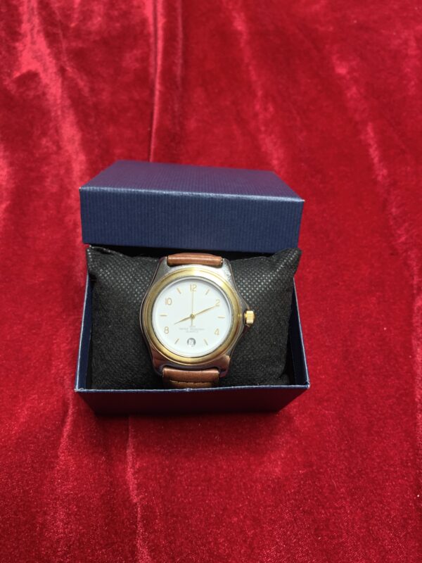 RELOJ; «THERMIDOR» HOMBRE BISEL DORADO Y PULSERA DE CUERO - Imagen 12