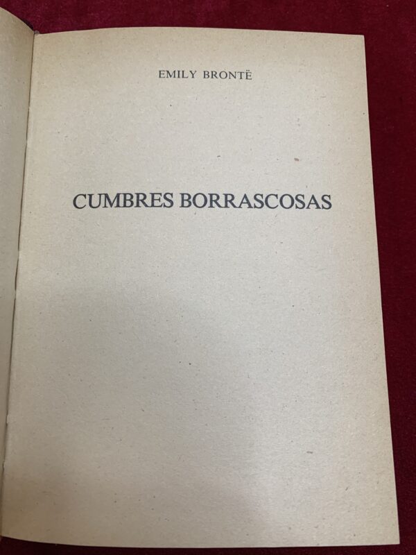 LIBROS; «CUMBRES BORRASCOSAS» EMILY BRONTE - Imagen 6