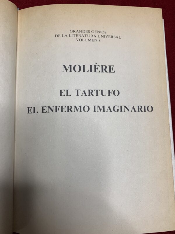 LIBROS; «EL ENFERMO IMAGINARIO - EL TARTUFO» MOLIERE. - Imagen 7