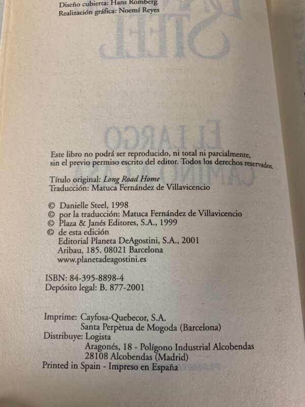 LIBROS; «EL LARGO CAMINO A CASA» DANIELLE STEEL. - Imagen 4