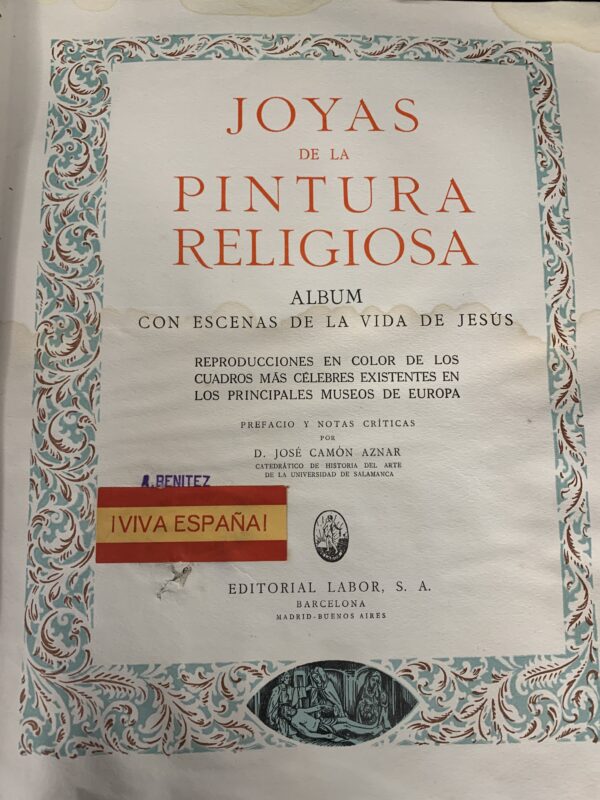 LIBROS; LOTE 2 VOLUMENES JOYAS DE LA PINTURA RELIGIOSA, «ASUNTOS DE LA VIDA DE JESÚS Y DE LA VIRGEN. - Imagen 10
