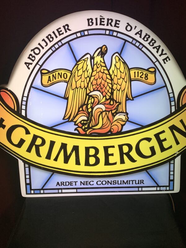 PUBLICIDAD; ANTIGUO LETREO CERVEZA GRIMBERGEN AÑOS 80 - Imagen 9