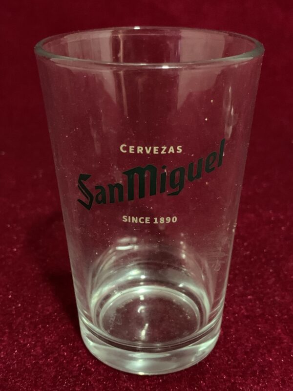 COPAS; LOTE 4 VASOS CORTO CERVEZA SAN MIGUEL VERDE AÑOS 90. - Imagen 5